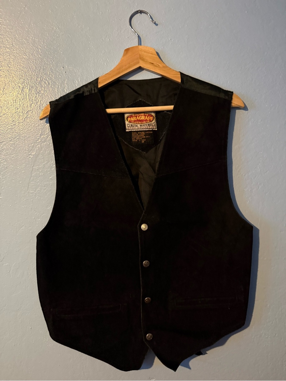 Vintage Paragraff Leather Men's Vest